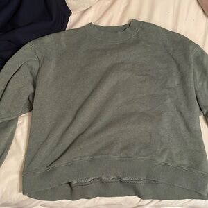 Aerie green oversized crewneck